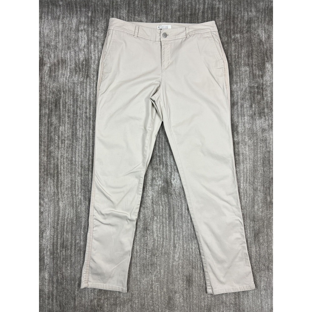C.‎ Est. 1946 Chino Pants Womens 8 Khaki Modern Straight Leg Braided Trim Cotton
